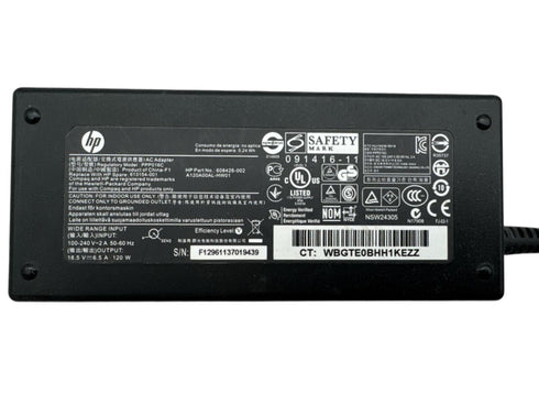 Original HP Original 120W 18,5V-6,5A, (7,4x5,0 mm) med nätsladd (beg)