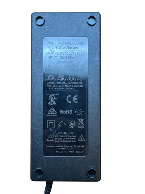 Elektrisk cykel AC DC 54,6V 2A elcykel batteri laddare med nätsladd (beg)