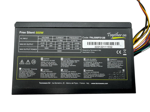 ATX Free Silent 500W Power Supply / nätaggregat (beg)