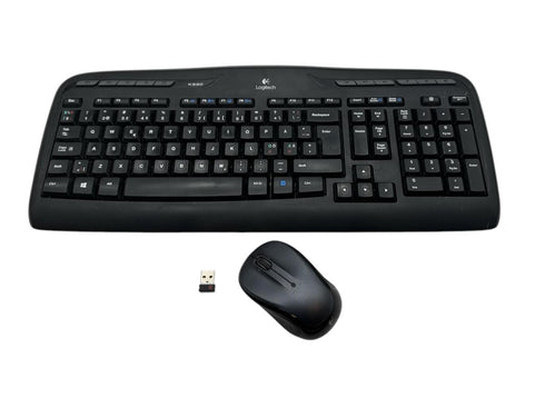 Logitech Trådlöst Mk320 tangentbord och mus (beg)