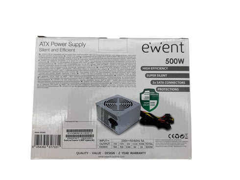 Ewent ATX 500W Power Supply / nätaggregat (beg)