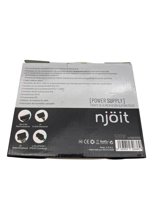 njöit 500W ATX 500W Power Supply / nätaggregat