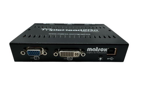 Matrox Triple Head2Go, 3 skärmar på ett grafikkort. 3xDVI/VGA -> 1x DVI/VGA.(beg)