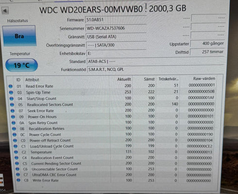 Western Digital extern hårddisk 2TB (beg) num (1)