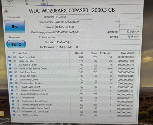 Western Digital extern hårddisk 2TB (beg) num (2)