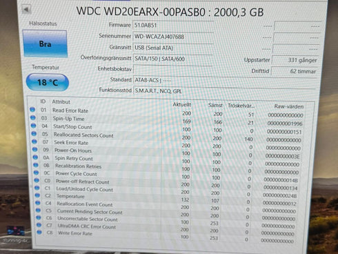 Western Digital extern hårddisk 2TB (beg) num (7)