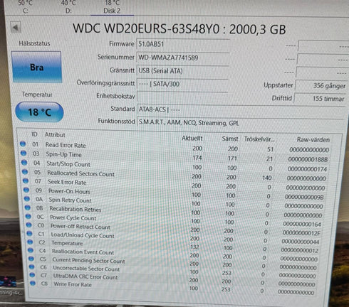 Western Digital extern hårddisk 2TB (beg) num (5)