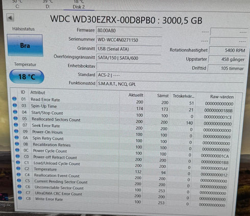 Western Digital extern hårddisk 3TB (beg) num (3)
