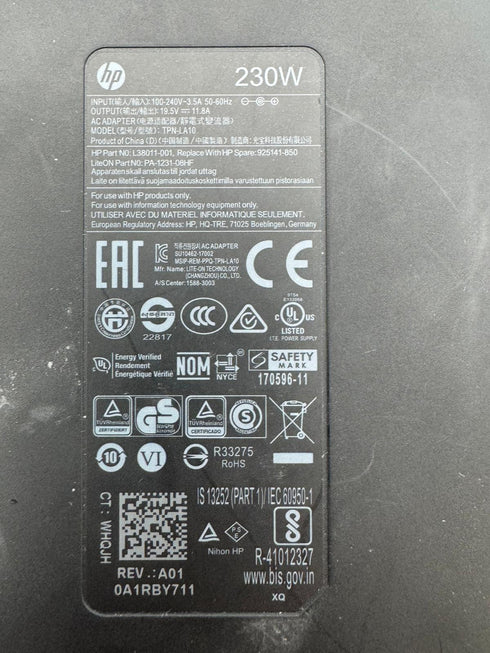 HP Original strömadapter 230W 19.5 V 11.8 A (beg)