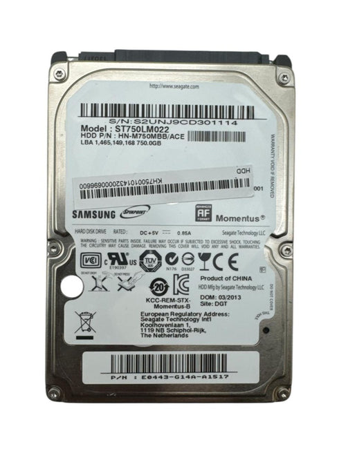 Samsung 2.5 HDD Intern hårddisk - 750GB (beg)