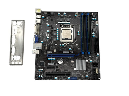 Moderkort MSI 875MA-P45 mATX med Processor intel core i5 och RAM minne (beg)