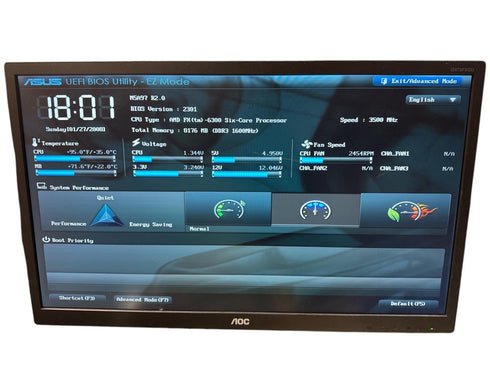 Moderkort ASUS M5A97 R2.0 ATX med Processor och RAM minne (beg)