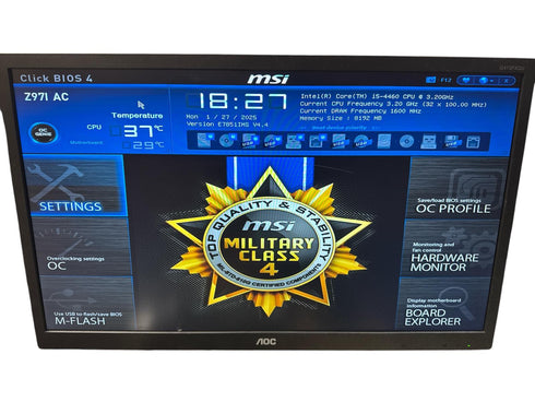 Moderkort MSI Z97I AC med Processor intel core i5 och RAM minne -Trådlöst (beg)