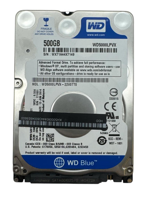 WD Blue 500GB 2.5 HDD Intern hårddisk (beg)