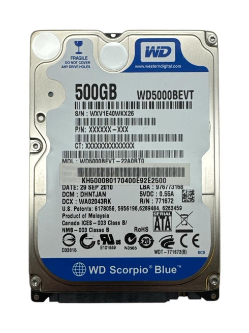 WD Blue 500GB 2.5 HDD Intern hårddisk (beg)