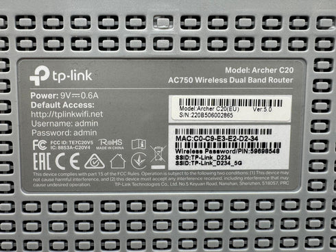 TP-Link AC750 trådlös router med dubbla band (beg)