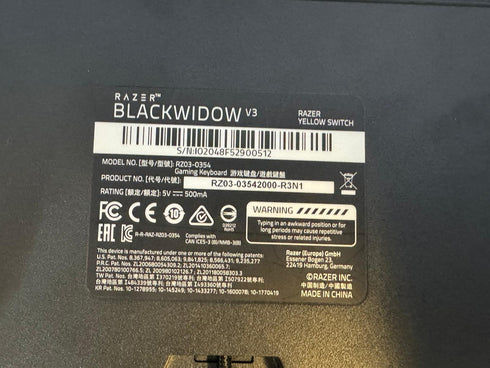 Begagnat Razer BlackWidow V3 Gaming-Tangentbord – Bra Skick!