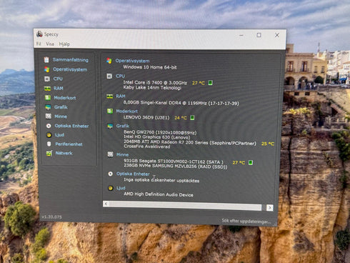 Lenovo Legion | i5-7400 | 8GB RAM | 256GB SSD + 1TB HDD | Win 10 Pro
