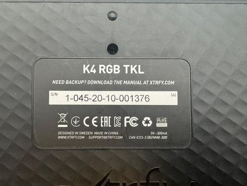 Gaming tangentbord Xtrfy K4 RGB TKL Nordic (beg)