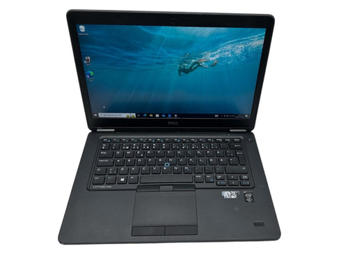 Dell Latitude E7450 14" bärbar dator, Intel Dual Core i5-5300U, 8 GB RAM, 128 GB SSD, HDMI, Windows 10 Pro (beg)