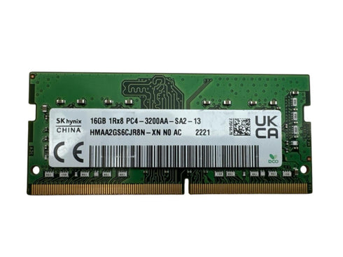 16GB DDR4 1x16GB SK Hynix SODIMM 1Rx8 PC4-3200AA 3200Mhz RAM Minne (beg)