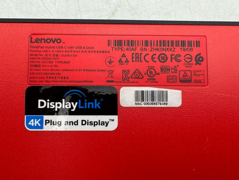 ThinkPad Hybrid USB-C with USB-A Dock med AC-adapter 135w (beg)