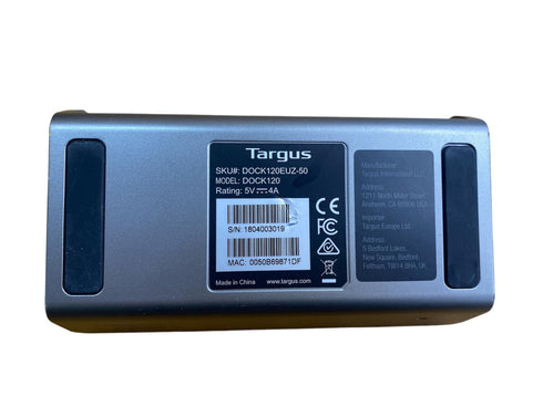 Targus Dual Video Universal Dockningsstation (DOCK120EUZ) (beg)