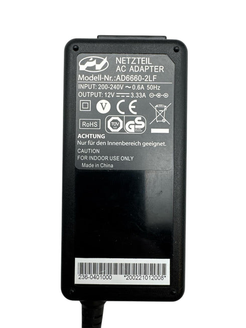Strömadapter Netzteil AC-adapter AD6660-2LF 12V 3.33A (beg)