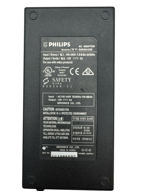 Strömadapter PHILIPS AC-adapter SAD6012SE 12V 5A (beg