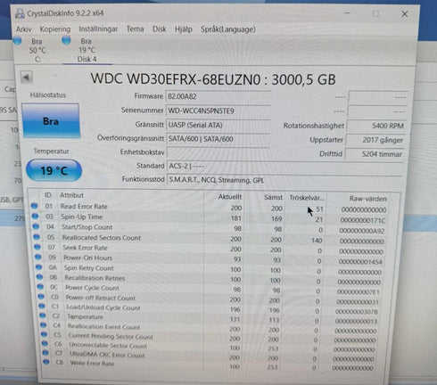 Hårddisk WD Röd 3.5" HDD (3TB) (beg)