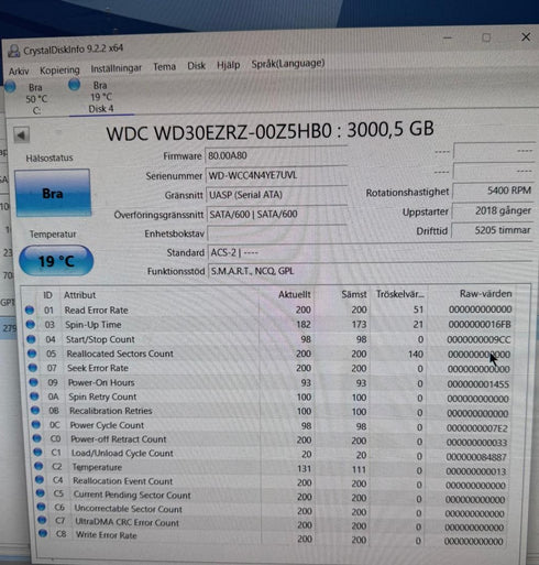 Hårddisk WD Blue 3.5" HDD (3TB) (beg)