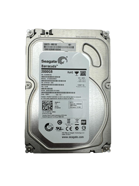 Seagate Barracuda hårddisk 2000gb -3.5 Intern hårddisk (beg)