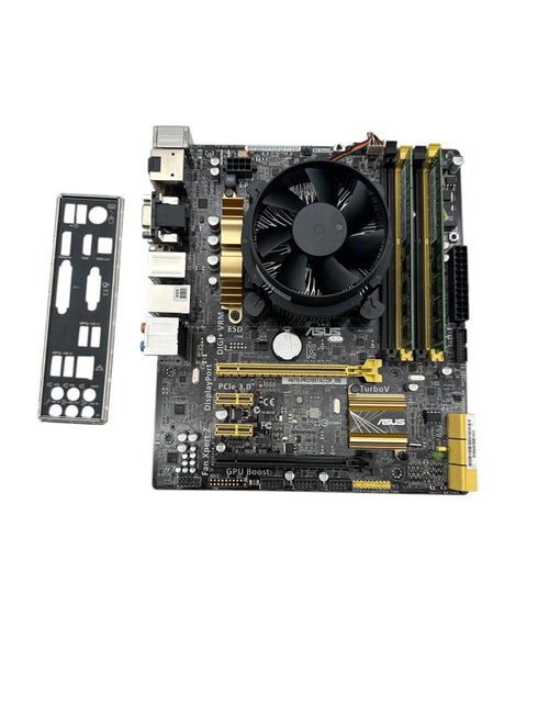 ASUS H87M-pro mATX moderkort med Processor intel core i5-4430s och RAM 8gb (beg)