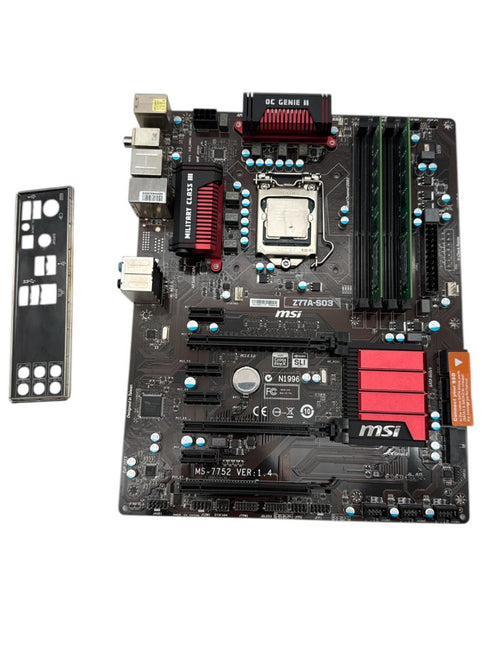 Moderkort Msi Z77A-S03med Processor och RAM minne (beg)