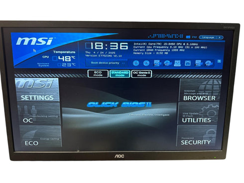 Moderkort Msi Z77A-S03med Processor och RAM minne (beg)