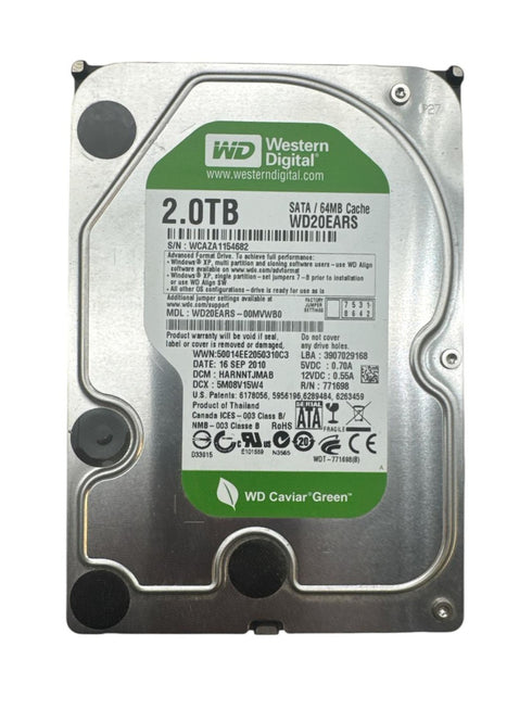 WD Green hårddisk med 2.0TB -3.5 Intern hårddisk (beg) (3)