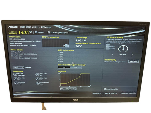 Moderkort ASUS Z97-A med Processor och RAM minne ATX (beg)