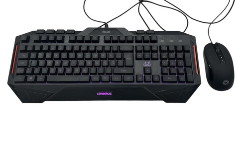 ASUS Cerberus Gaming Keyboard -med en NOS M200 gaming mus Nordiska (beg)
