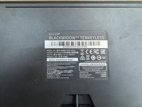 Razer BlackWidow V3 Tenkeyless tangentbord gaming( beg)
