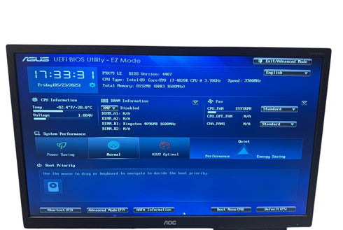 Moderkort ASUS P9X79 LE med Processor intel core i7 4820K Socket 2011 (beg)