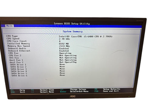 Lenovo Moderkort Y700-34ISH med Intel Core i5-6400 & 8GB DDR4 RAM (Beg)