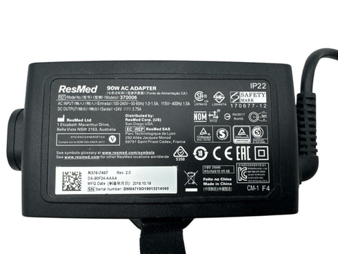 Resmed 370006 90W AC-adapter 3.75A nätaggregat (beg)