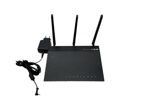 ASUS RT-AC66R Dual Band 3x3 Gigabit Router Trådlös router – testad och fullt fungerande med nätsladd (beg)