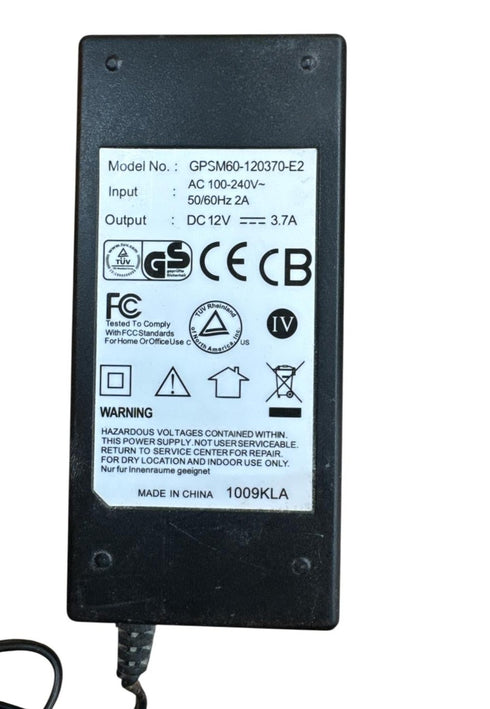 Begagnad Nätadapter 12V 3.7A – Modell GPSM60-120370-E2