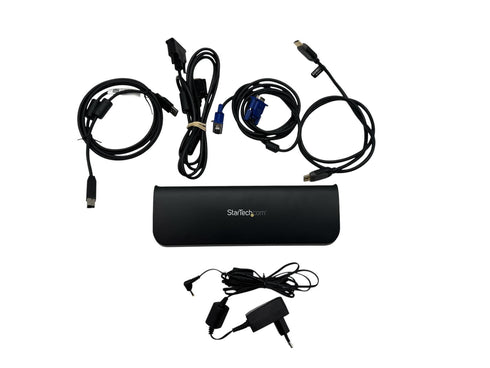 StarTech.com USB 3.0-dockningsstation för dubbla skärmar med HDMI DVI/VGA (beg)