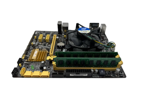 Moderkort ASUS B85M-G - LGA 1150 med Intel i5 4GB DDR3 RAM (beg)