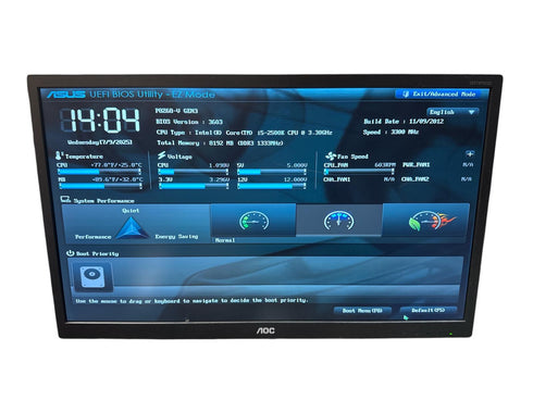 Moderkort ASUS P8Z68-V GEN3 med Intel Core i5-processor och RAM (Socket 1155) - (Beg)