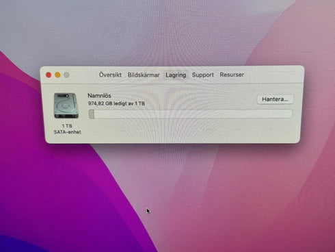 iMac (21,5 tum, sent 2015) Intel Core i5 /8GB RAM Hårddisken 1TB. (beg)