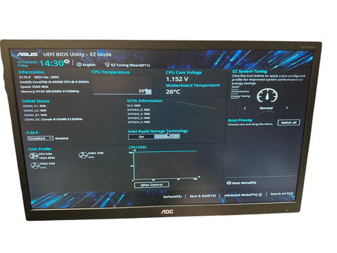 Moderkort ASUS Z170 -P med Processor och RAM minne ATX| Socket 1151 (beg)