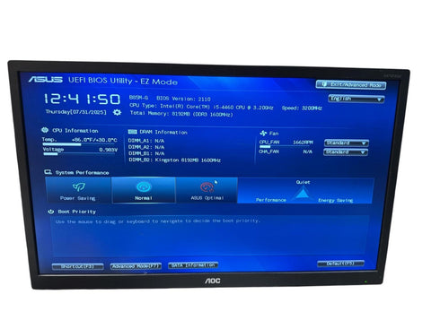 Moderkort ASUS B85M-G - LGA 1150 med Intel i5 8GB DDR3 RAM (beg)